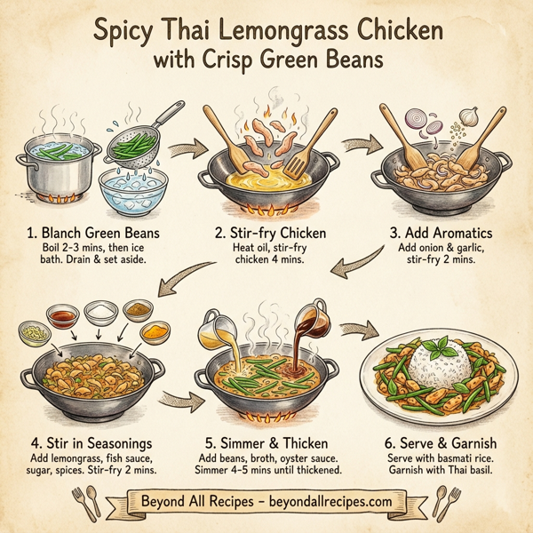 Spicy Thai Lemongrass Chicken with Crisp Green Beans instructions