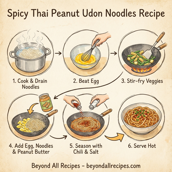 Spicy Thai Peanut Udon Noodles instructions