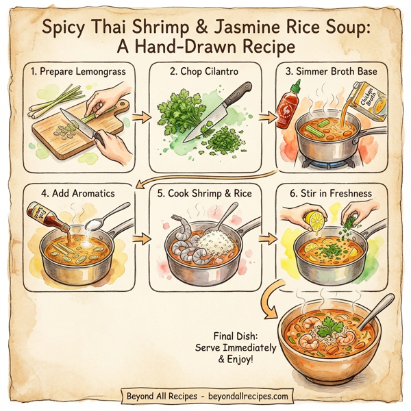 Spicy Thai Shrimp and Jasmine Rice Soup instructions