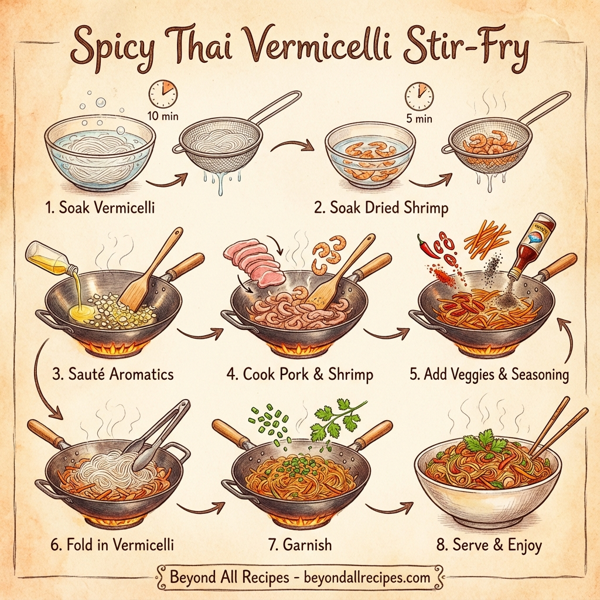 Spicy Thai Vermicelli Stir-Fry instructions