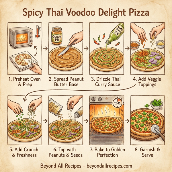 Spicy Thai Voodoo Delight Pizza instructions