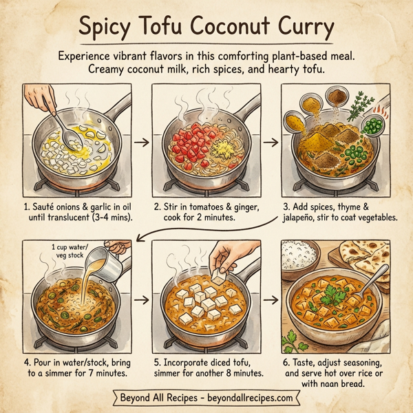 Spicy Tofu Coconut Curry instructions