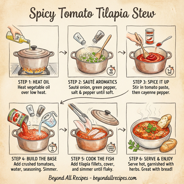 Spicy Tomato Tilapia Stew instructions