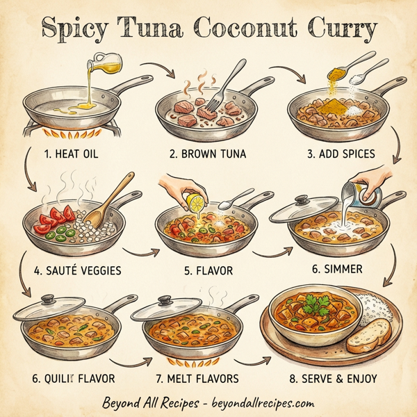 Spicy Tuna Coconut Curry instructions