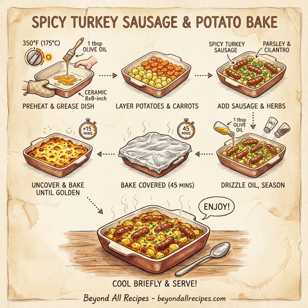 Spicy Turkey Sausage and Potato Bake instructions