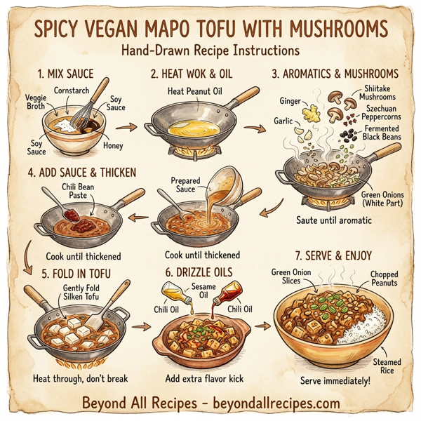 Spicy Vegan Mapo Tofu with Mushrooms instructions
