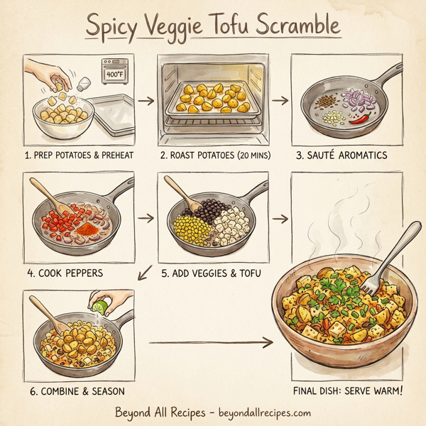Spicy Veggie Tofu Scramble instructions