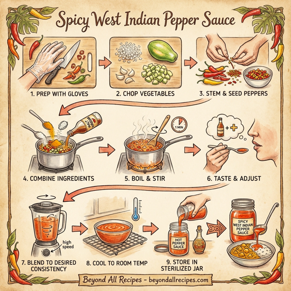Spicy West Indian Pepper Sauce instructions