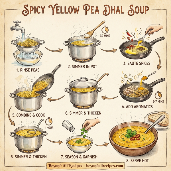 Spicy Yellow Pea Dhal Soup instructions