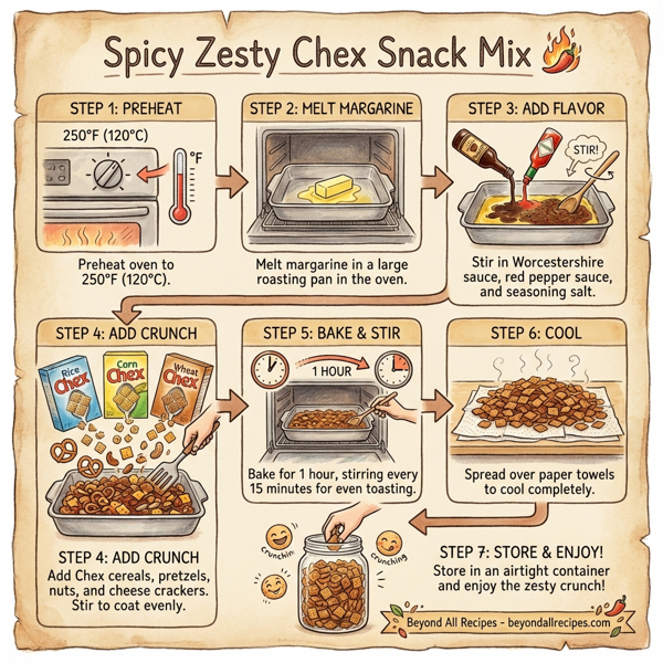 Spicy Zesty Chex Snack Mix instructions