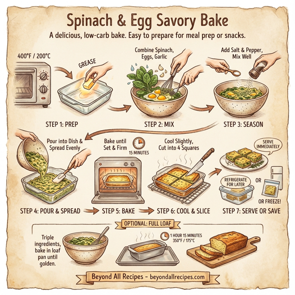 Spinach & Egg Savory Bake instructions