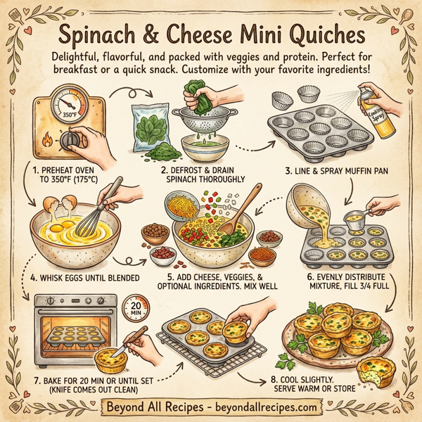 Spinach and Cheese Mini Quiches instructions