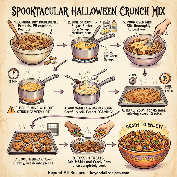Spooktacular Halloween Crunch Mix instructions