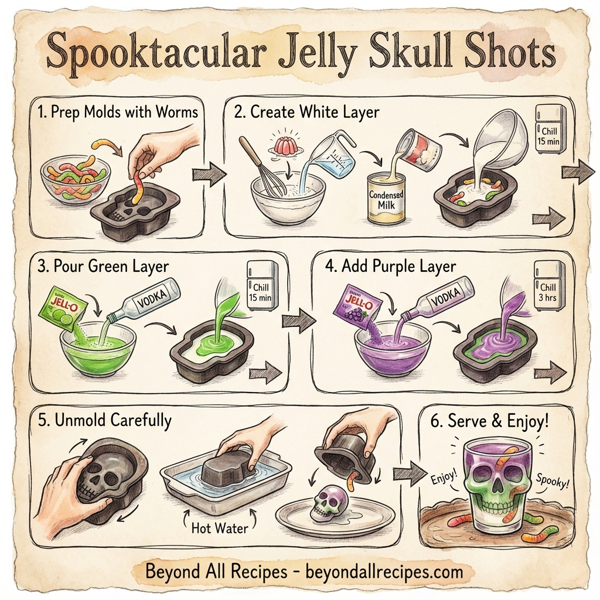 Spooktacular Jelly Skull Shots instructions