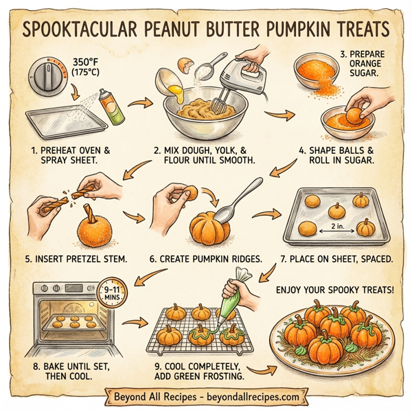 Spooktacular Peanut Butter Pumpkin Treats instructions