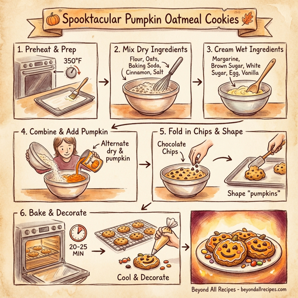 Spooktacular Pumpkin Oatmeal Cookies instructions