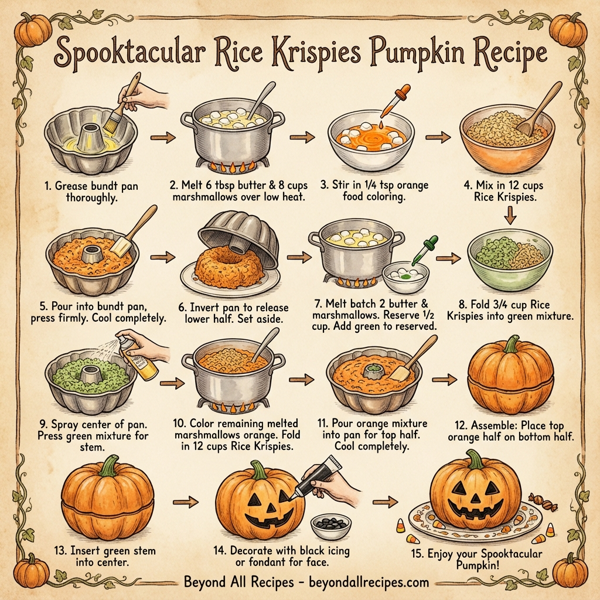 Spooktacular Rice Krispies Pumpkin instructions