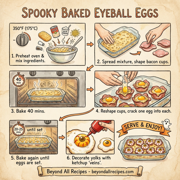 Spooky Baked Eyeball Eggs instructions