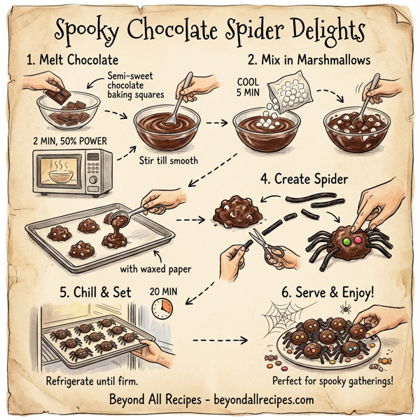 Spooky Chocolate Spider Delights instructions