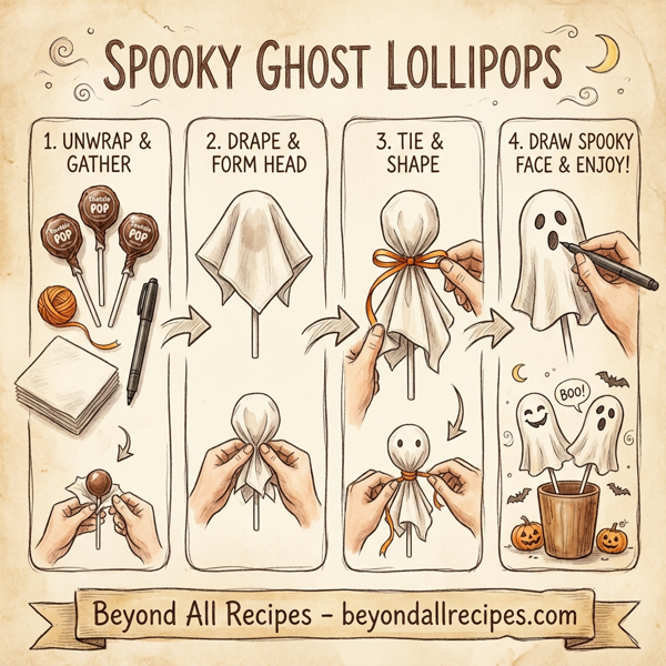 Spooky Ghost Lollipops instructions