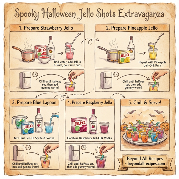Spooky Halloween Jello Shots Extravaganza instructions