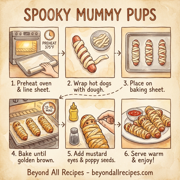 Spooky Mummy Pups instructions