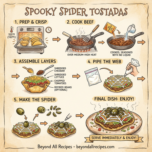 Spooky Spider Tostadas instructions