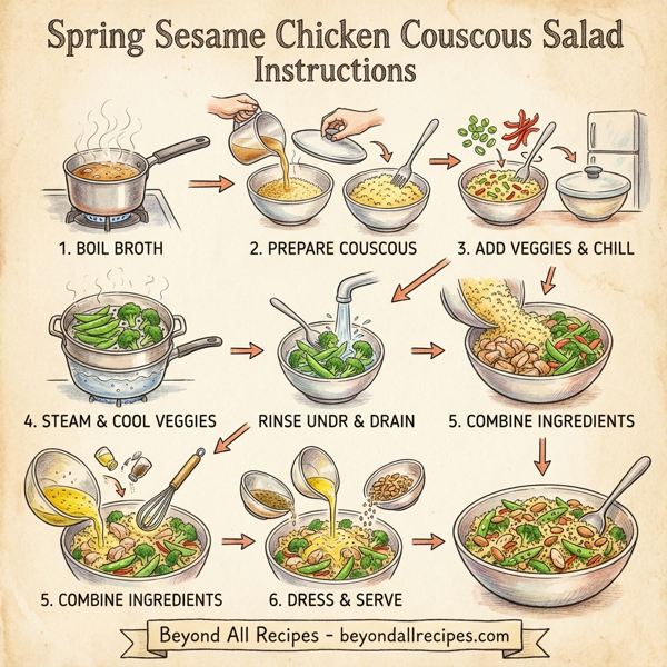 Spring Sesame Chicken Couscous Salad instructions
