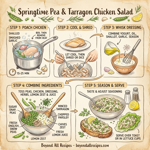 Springtime Pea & Tarragon Chicken Salad instructions