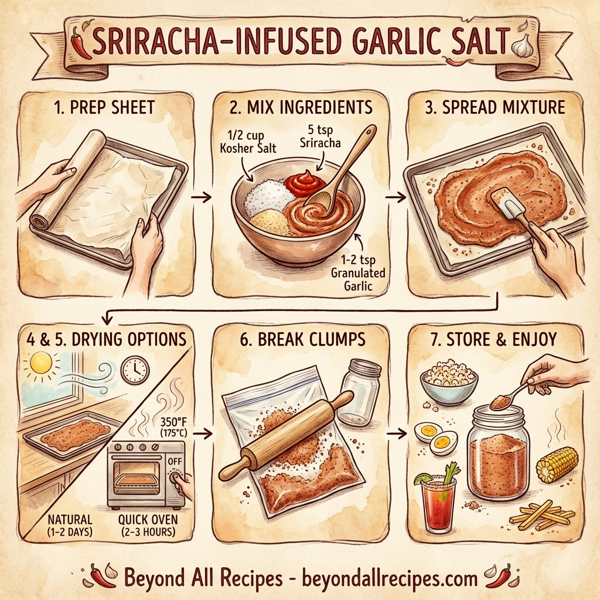 Sriracha-Infused Garlic Salt instructions