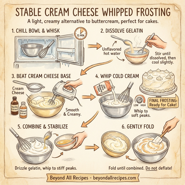 Stable Cream Cheese Whipped Frosting instructions
