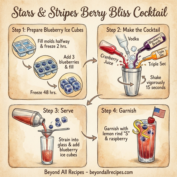 Stars & Stripes Berry Bliss Cocktail instructions