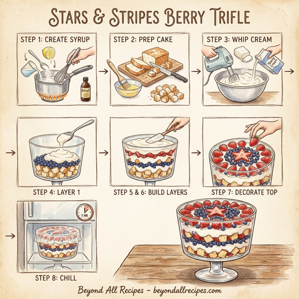 Stars & Stripes Berry Trifle instructions