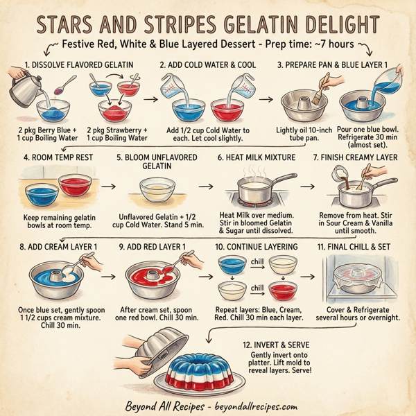 Stars and Stripes Gelatin Delight instructions