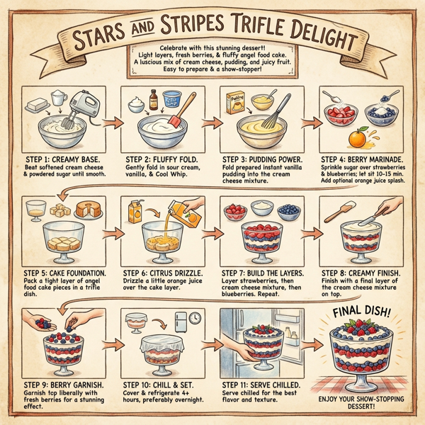 Stars and Stripes Trifle Delight instructions