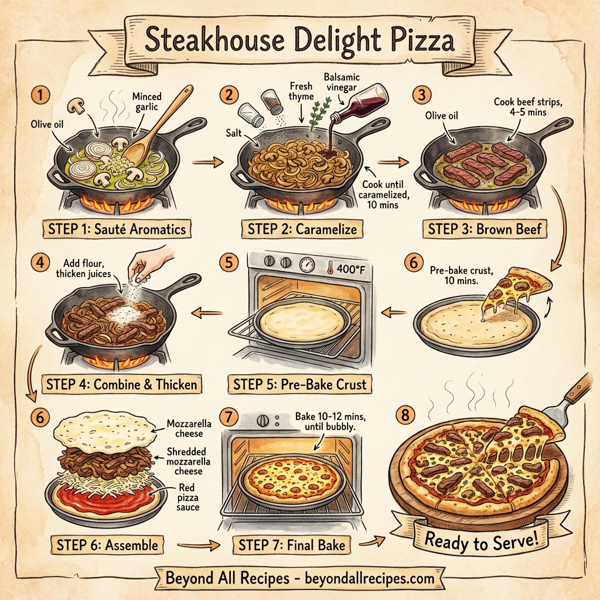 Steakhouse Delight Pizza instructions