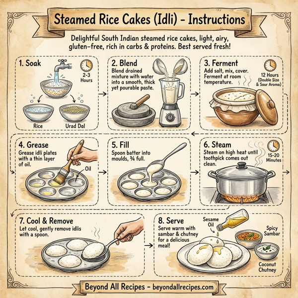 Steamed Rice Cakes (Idli) instructions