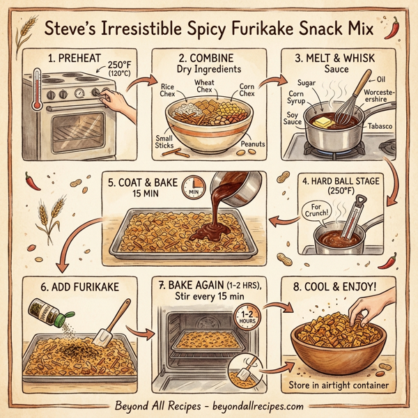 Steve's Irresistible Spicy Furikake Snack Mix instructions