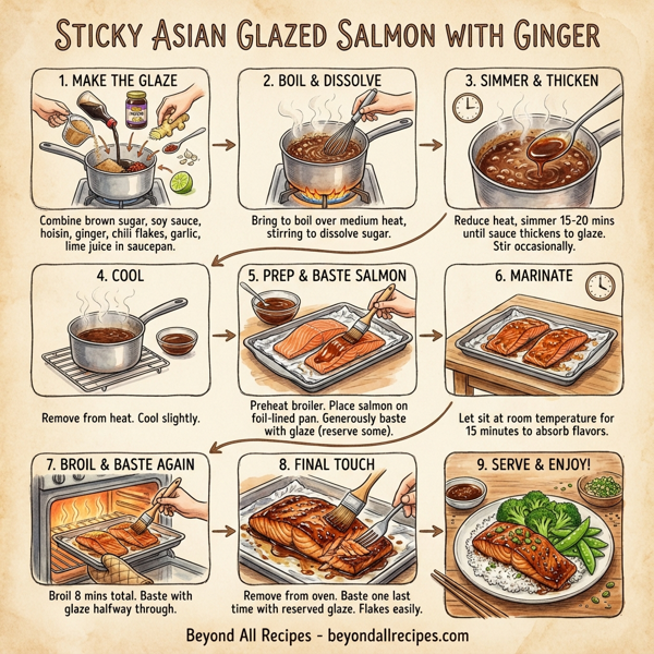 Sticky Asian Glazed Salmon with Ginger instructions