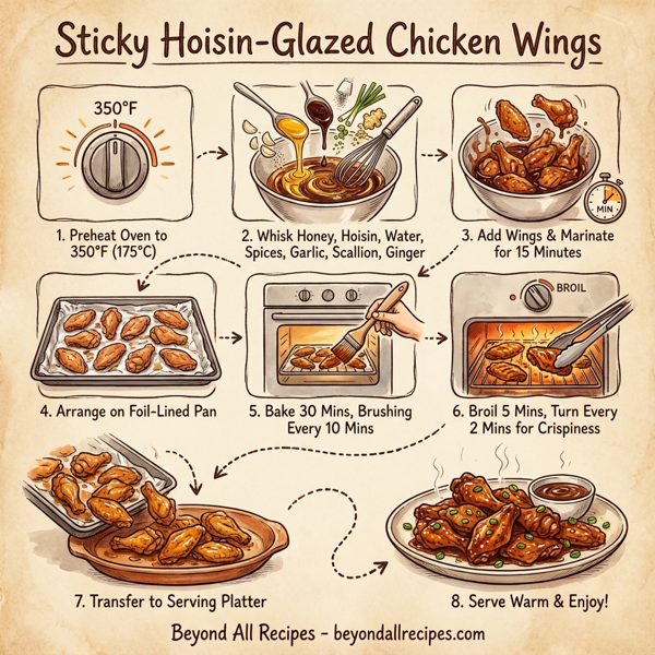 Sticky Hoisin-Glazed Chicken Wings instructions