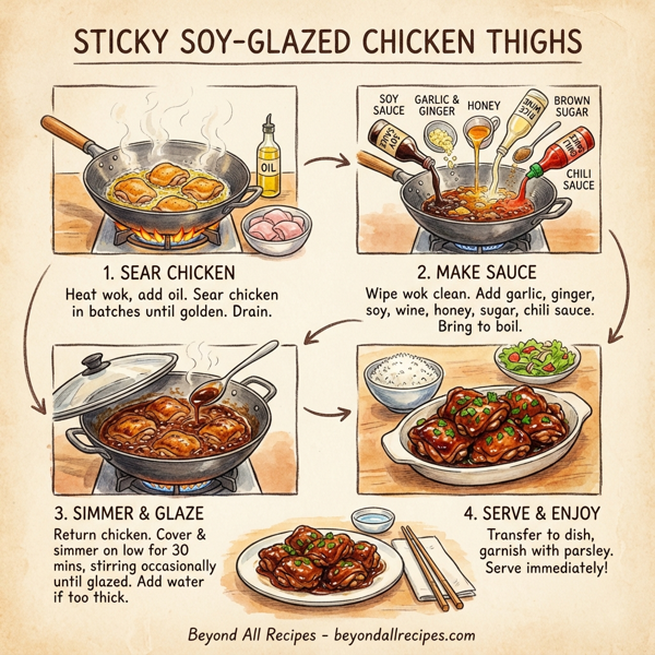 Sticky Soy-Glazed Chicken Thighs instructions