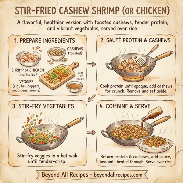 Stir-Fried Cashew Shrimp (or Chicken) instructions