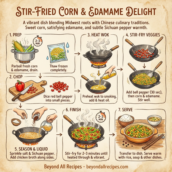 Stir-Fried Corn & Edamame Delight instructions