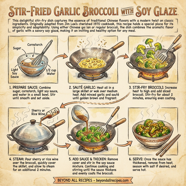 Stir-Fried Garlic Broccoli with Soy Glaze instructions