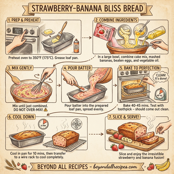 Strawberry-Banana Bliss Bread instructions