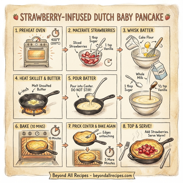 Strawberry-Infused Dutch Baby Pancake instructions