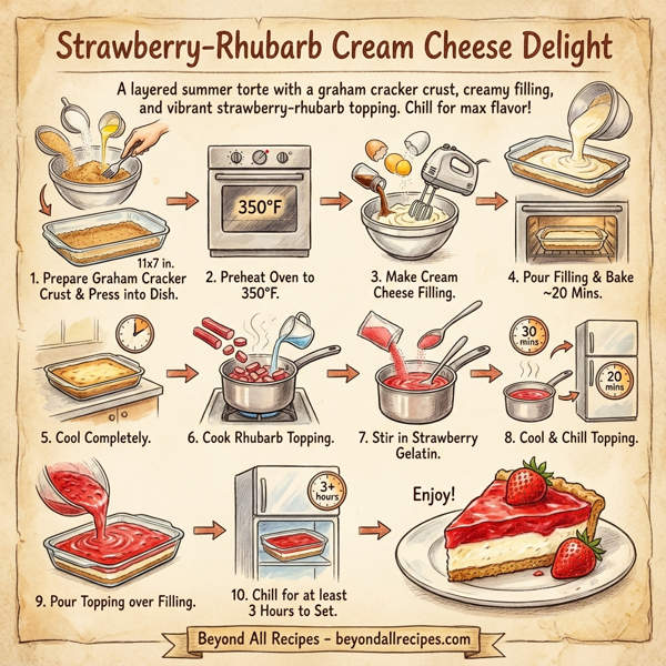 Strawberry-Rhubarb Cream Cheese Delight instructions