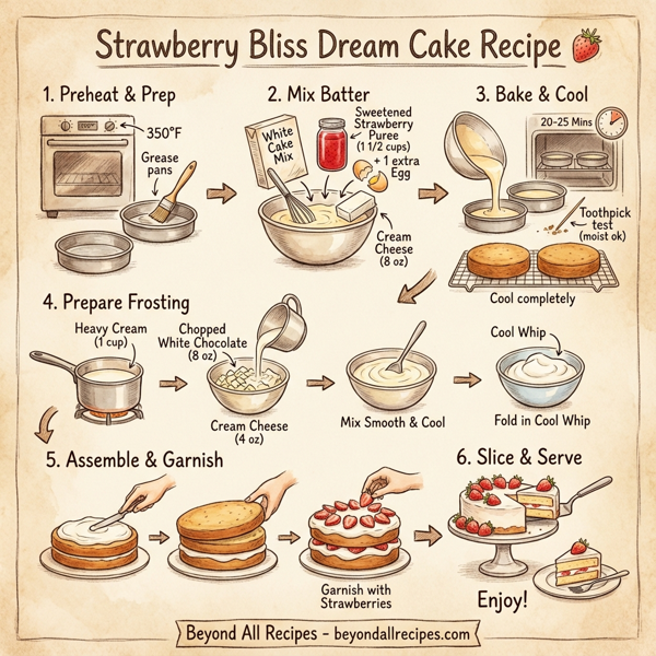 Strawberry Bliss Dream Cake instructions