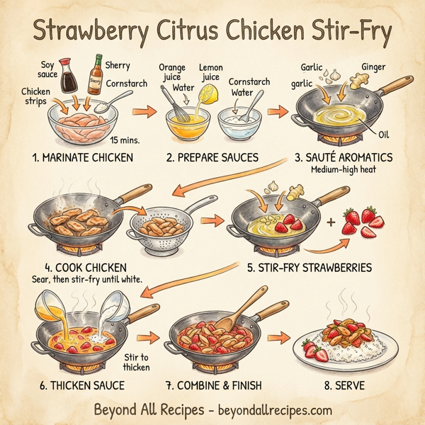 Strawberry Citrus Chicken Stir-Fry instructions