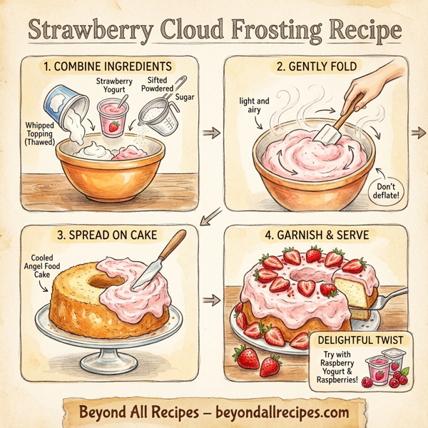 Strawberry Cloud Frosting instructions